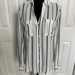 Candie's White and Black Blouse